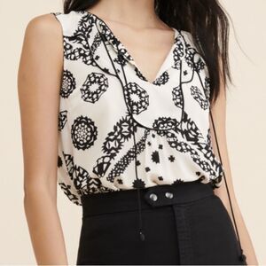 By Anthropologie Giuliana Silk Sleeveless Blouse in Size US 6